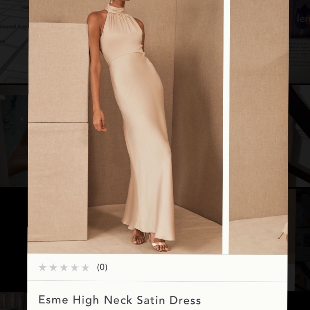 BHLDN Esme bridesmaid dress beige.